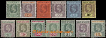 218665 - 1902-1903 SG.110-121, George V. 1C - $5, complete set 12 sta