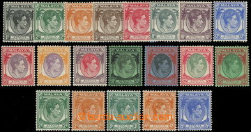 218672 - 1937-1941 SG.278-292, 293-298, George VI. 1C - $5 DIE I + 2C