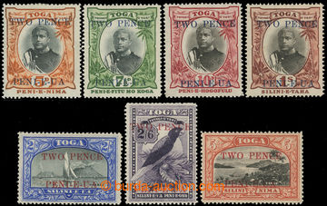 218779 - 1923-1924 SG.64-70a, přetiskové Motivy a Jiří II. 2P/5P 
