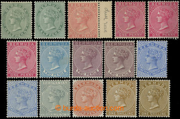 218783 - 1883-1904 SG.21-29b, Victoria ½P - 1Sh, selection of 15 sta