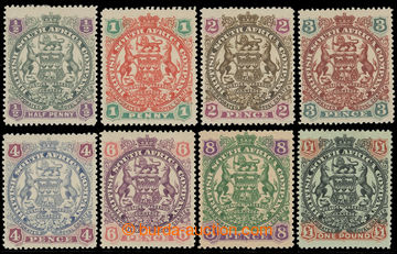 218867 - 1897 SG.66-73, Coat of arms ½P - £1; complete set, c.v.. 