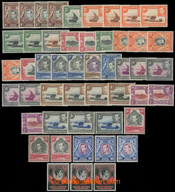 218878 - 1938-1954 SG.131-150, Jiří VI. 1C - £1, sestava 49 zn. je