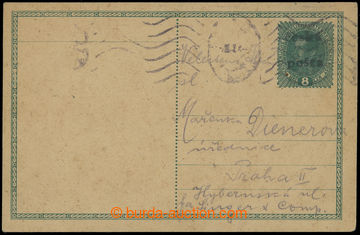 218905 - 1918 Fontanův overprint, Austrian PC 8h Charles with 2-line