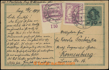 218924 - 1919 CDV1, Large Monogram - Charles 10/8h, sent in II. posta