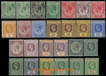 219008 - 1912-1923 SG.193-212, Jiří VI. 1C - $5, sestava 26 zn., pr