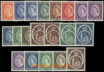 219061 - 1955-1963 SG.189-200, 207-211, Alžběta II. 1C - $1, sestav