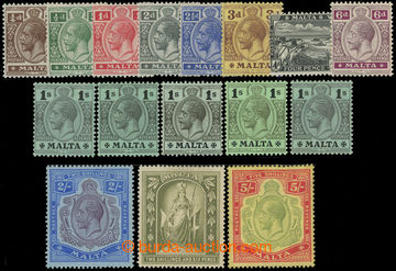 219086 - 1914-1921 SG.69-88, George V. and Motives ¼P - 5Sh, wmk Mul