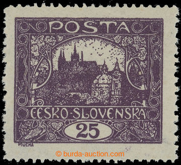 219232 -  Pof.11F IIp, 25h violet, line perforation 13¾ : 11½, bar 