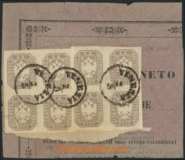 219265 - RAKOUSKO / Ferch.23, novinová Znak 1,05Kr grauviolett, 2x