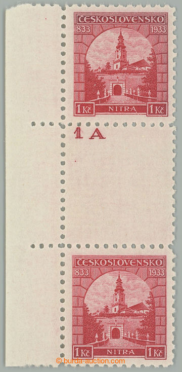 219274 - 1933 ČESKOSLOVENSKO / Pof.274Ms(2), Nitra 1Kč červená, S