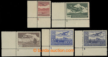 219294 -  SELECTION of plate number / comp. 5 pcs of corner pieces wi