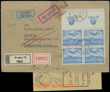 219362 - 1948 Reg, express and airmail letter addressed to to Netherl
