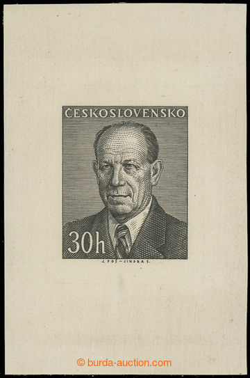 219430 - 1953 PLATE PROOF  Zápotocký 30h, Pof.740, print original g