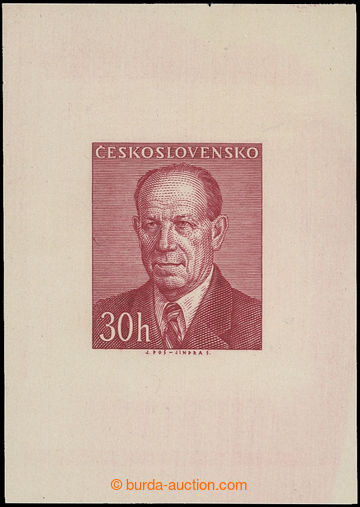 219431 - 1953 PLATE PROOF  Zápotocký 30h, Pof.740, proof print orig