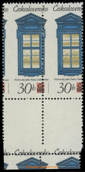 219558 - 1977 Pof.2241 VV, Historická okna 30h, vodorovná 2-páska 