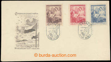 219561 - 1948 FDC 1B/48 Sokol festival, special postmark with defecti