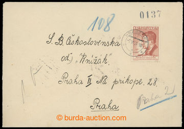219569 - 1953 1. DAY / letter franked according to rate platného to 