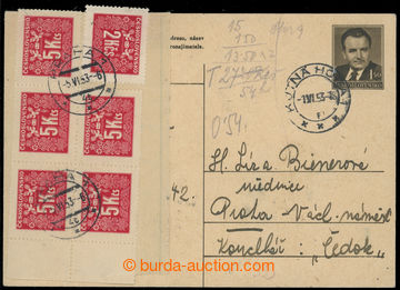 219571 - 1953 1. DAY / PC CDV109 chosen from letterbox, CDS KUTNÁ HO