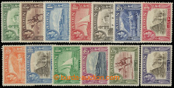 219573 - 1939-1948 SG.16-27, George VI. ½A - 10R; complete set, mint