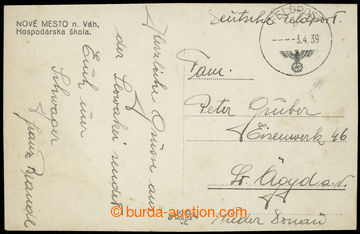219590 - 1939 German field post in Slovakia, photo postcard Nové Mes