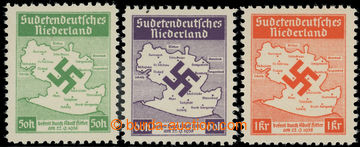 219635 - 1938 SUDETENDEUTSCHES NIEDERLAND / MI.IA, IIA, IIIA, Map Šl