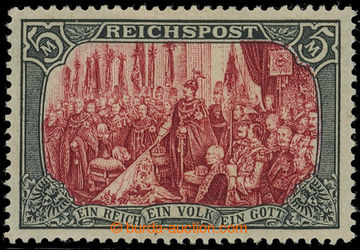 219649 - 1900 Mi.66IV, REICHSPOST 5RM, as type I., but with white ret