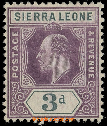 219670 - 1904-1905 SG.91w, Edvard VII. 3P, průsvitka CA PŘEVRÁCEN