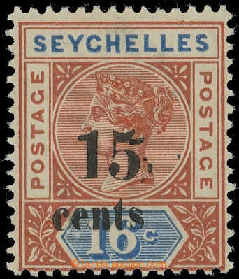 219672 - 1893 SG.18b, Viktorie 16C s přetiskem nového nominálu 15 