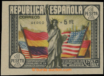 219676 - 1938 Mi.713U, Republica Espaňola 1Pt Spain - American frien