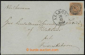 219690 - 1854 letter with Mi.1II, Coat of arms 4RBS, wide margins, ca