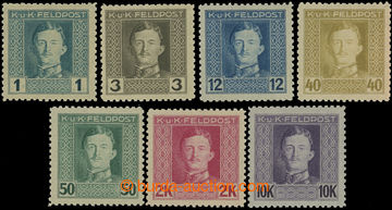 219712 - 1917 ANK.53B, 55B, 59B, 64B, 65B, 69B, 72B; Charles I. 1h, 3
