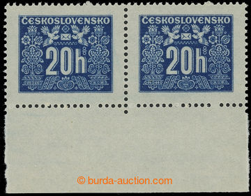 219741 - 1945 Pof.D68, Postage due stmp 20h, marginal Pr s 2x omitte