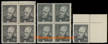 219742 - 1949 Pof.507, Jirásek 8Kčs, block of four hledaného shade