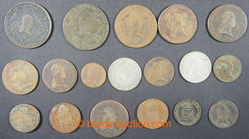 219797 - 1800-1832 FRANTIŠEK I. (1792-1835), comp. of 15 Cu coins, i