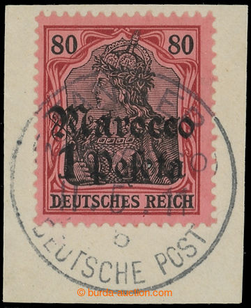 219957 - 1906 Mi.42, Germania 1P/80C with wmk, on cut-square with CDS