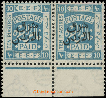 219976 - 1925 SG.156, 156a, krajová 2-páska Palestina EEF 10Pia sv