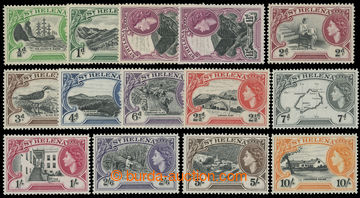 219980 - 1953 SG.153-165, 155a, Alžběta II. ½P- 10Sh; kompletní a