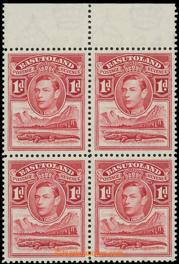 219990 - 1938 SG.19, 19a, block of four George VI. 1P, R lower TOWER 