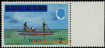 220012 - 1976 TUVALU - SG.4, provisional overprint on G.E.I from year