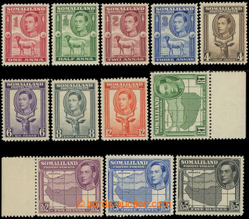 220130 - 1938 SG.93-104 George VI. - Motives 1/2A - 5Rp; Vf, c.v.. £