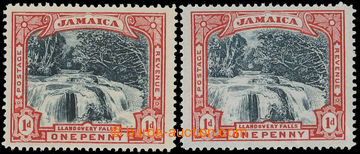 220145 - 1901 SG.32a, Waterfalls 1P slate black / red blued paper + s