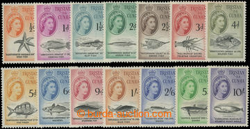 220150 - 1960 SG.28-41, Alžběta II. Mořská fauna 1/2P- 10Sh; komp