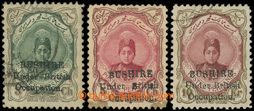 220198 - 1915 BUSHIRE - Britská okupace, SG.3, 4, 14, Perský šáh 