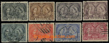 220209 - 1897 SG.121, 129-136, Viktorie Jubilejní 1/2C a 6C-$1; vybr