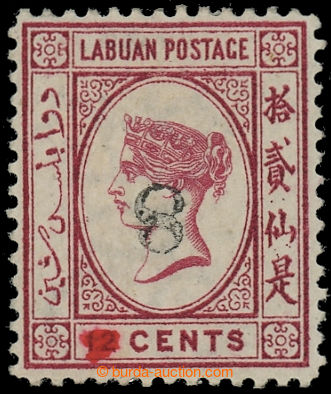 220245 - 1880 SG.11a, Victoria 12C with INVERTED overprint 8 and pen 