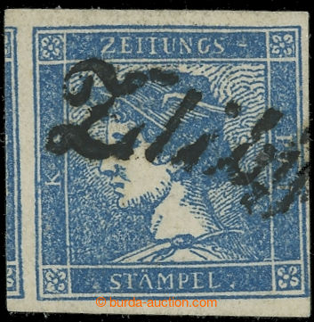 220255 - 1851 Ferch.6Ib, Blue Mercury type Ib; very fine piece with w