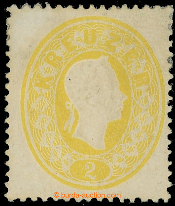 220265 - 1861 Ferch.18, Franz Joseph I. 2 Kreuzer yellow; very nice p