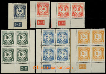 220386 - 1941 Pof.SL12, SL9, SL5, SL2, Official I, comp. 3 pcs of cor