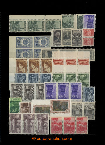 220387 - 1939-1950 SELECTION of / unused stamps, mainly in strips or 