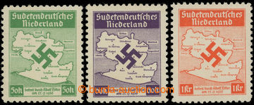 220400 - 1938 SUDETENDEUTSCHES NIEDERLAND MI.IA, IIA, IIIA, Map Šluk